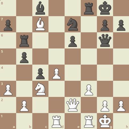 A chess board with chess pieces
Description automatically generated